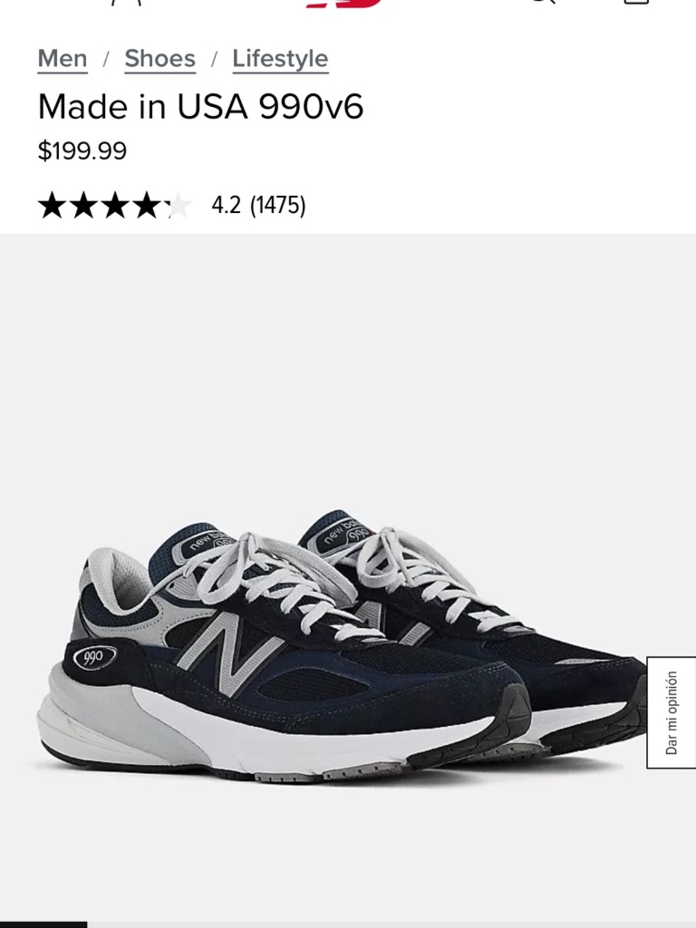 NEW BALANCE 990 V6 BLACK/GREY